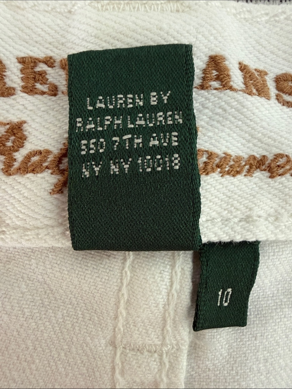 Ralph Lauren White Denim Mini Skirt Size 10. - Picture 5 of 12